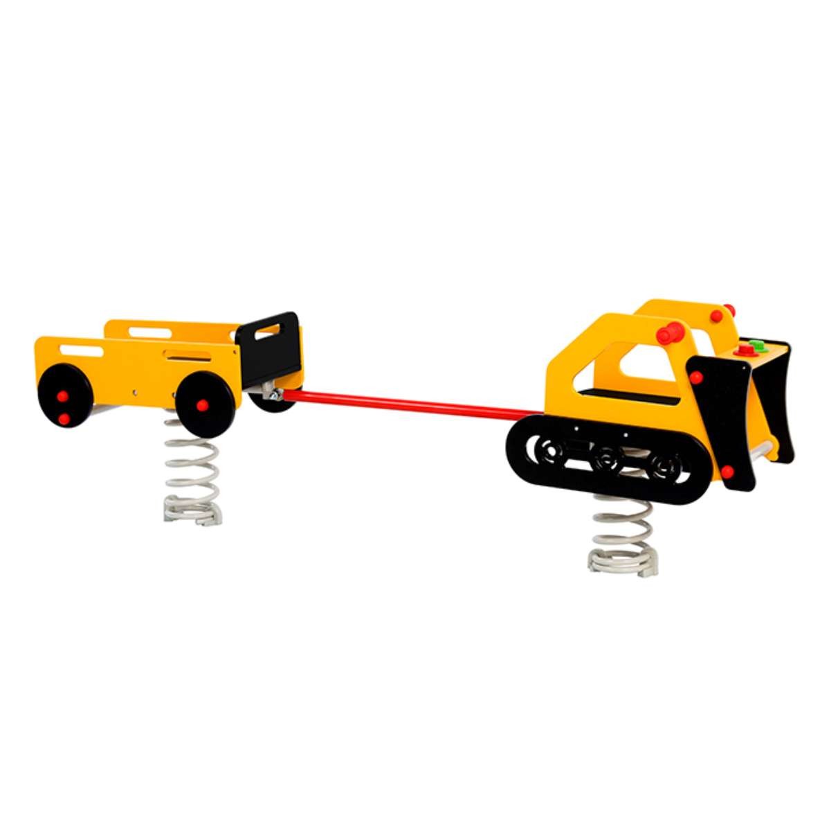 GIOCO A MOLLA BULDOZER CON RIMORCHIO