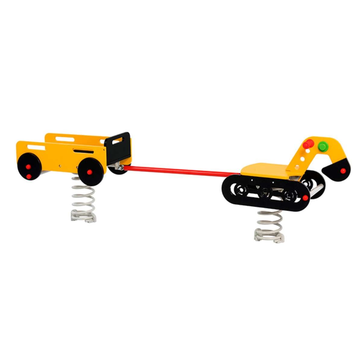 GIOCO A MOLLA BULDOZER CON RIMORCHIO