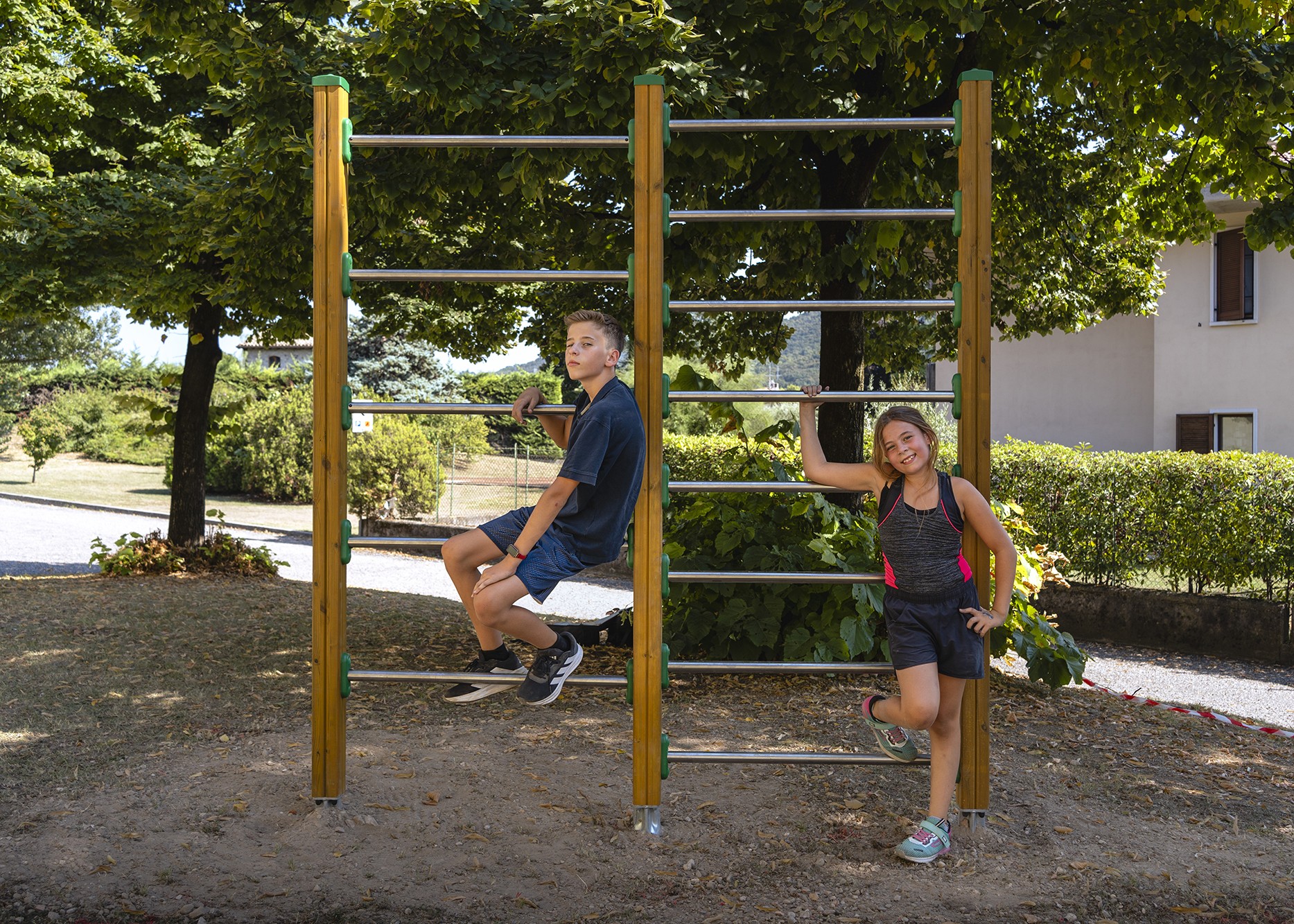 attrezzature fitness in legno